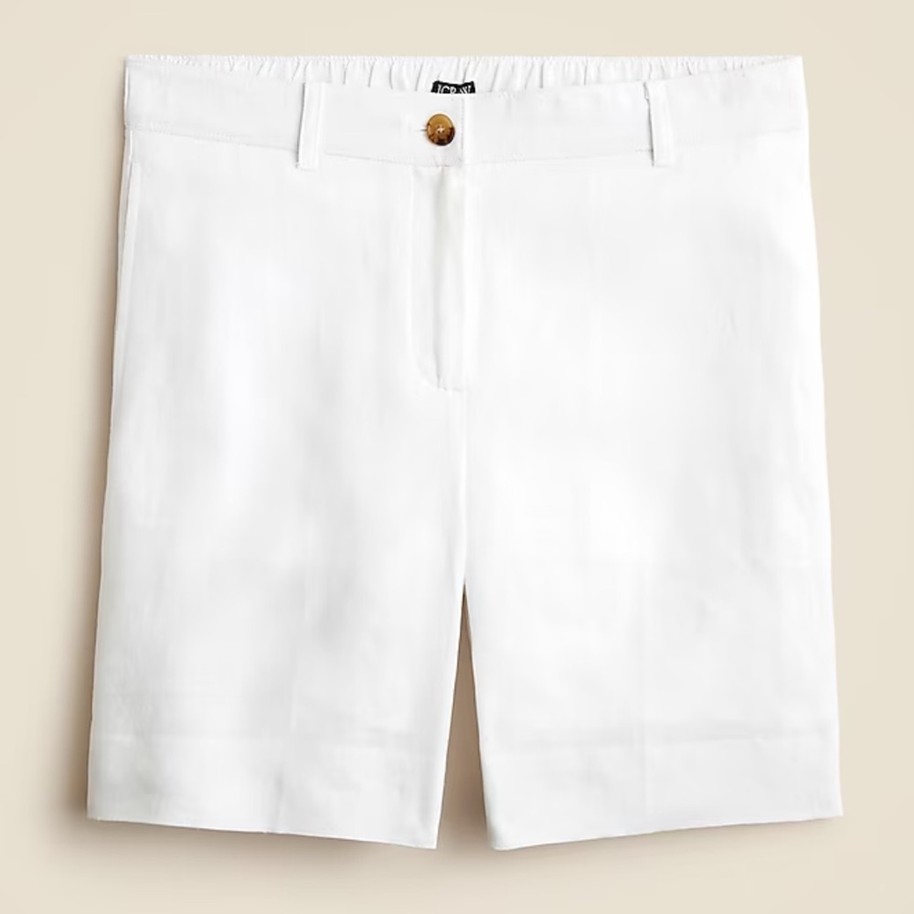 J. Crew White Mid-Rise Tailored Women's Shorts